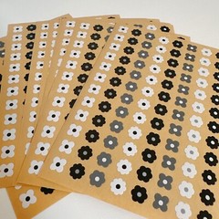 Small Flower Sticker 8pc a row Monotone 8mm New From Japan with tracking