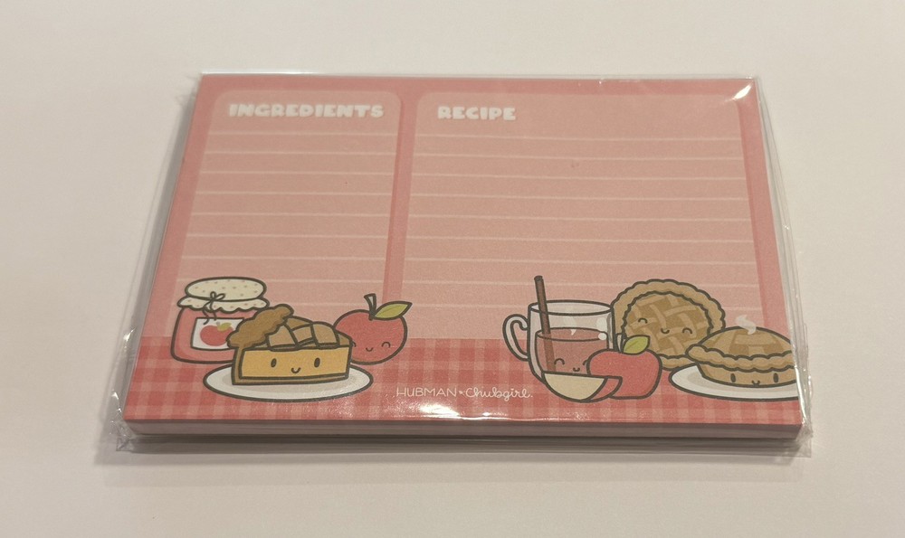Hubman and Chubgirl Apple Harvest Recipe Cards NEW