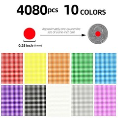 1/4″ Small Colored Dot Stickers 3/8″ & 1/2″ Round Circle Stickers Tiny 10 Col…