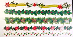 Martha Stewart Christmas Borders 5pc Glitter Acetate & Cardstock Stickers 12″