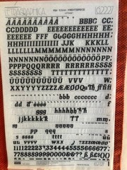 SEVEN (7) Letraset INSTANT LETTERING Transfer Letters Knightsbridge 48pt NICE 2