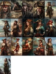 Pirate Tags 16 Pcs Junk Journal Scarpbook Usa