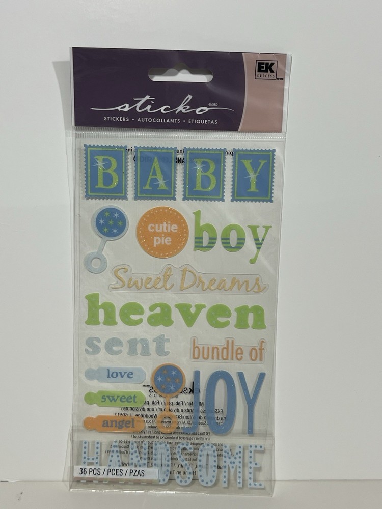 Scrapbooking Stickers by Sticko Baby Gender Boy Theme