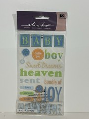Scrapbooking Stickers by Sticko Baby Gender Boy Theme