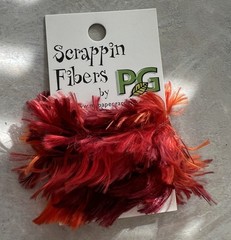 Scrapin Fibers By Paper Garden Scrapbooking Junk Journal Fibers Red Brown