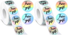 1000 Holographic Customer Appreciation Stickers – Colorful Round Adhesive Labels