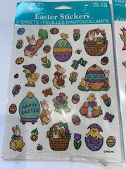 Forget Me Not American Greetings Easter Stickers Eggs Bunny Chicks Vintage
