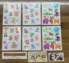 🐯 Huge Lot Of Zoo Safari Desert Animals Stickers Vintage Scrapbook Crafts Gifts