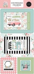 Carta Bella FLOWER GARDEN 6″x13″ Chipboard Frames Scrapbook Family