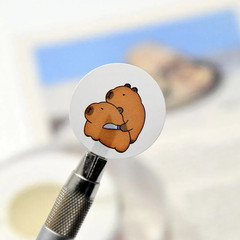 500 Sheets Cute Capybara Cartoon Stickers Roll Waterproof PET DIY Decals