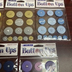 Sticko Button Ups Adhesive Buttons 5 packages different colors