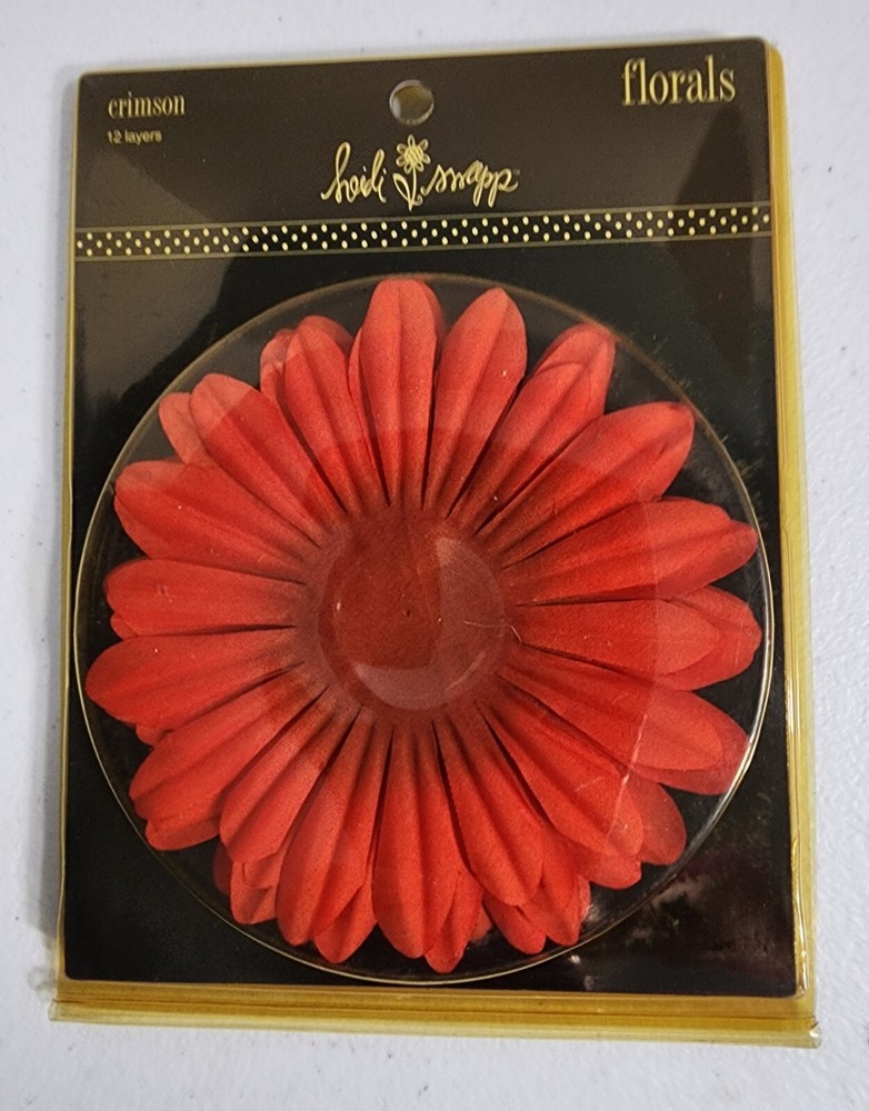 Heidi Snapp Crimson Flowers Scrapbook/Craft Orange Flowers 5″ 12 Layers 2005