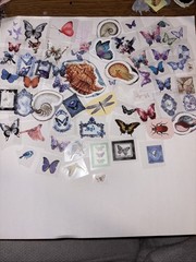 Stickers ranging from flowers/plants, vintage, words/sayings, butterfly’s, etc;