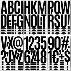 480 Pcs Black Vinyl Stickers Lightweight Self Adhesive for Home and Office Use