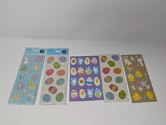Hallmark and AGC Easter Theme Sticker Lot, 11 Sheets (2 Sealed Packs + 3)