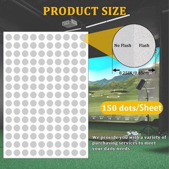 150 Dots 0.25″ White Reflective Dot Stickers for Golf Club & 150 Dots