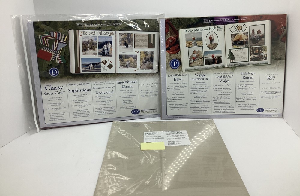 Creative Memories Mixed Lot Of 3 Short Cuts, Shapes & Paper