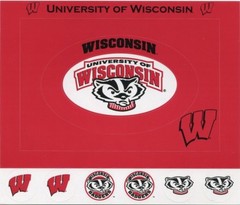 University of Wisconsin Badgers Scrapbook Stickers PICK FROM 3 ITEMS
