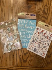 (3) Package Lot Of Crafter’s Square Decals- Rub-on, Stencil And Stickers