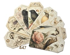 Handmade Junk Journal Tags Ephemera Scrapbook Embellishments