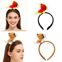 Plush Horse Headbands Festival Theme Event Hairband for Parent Kids Activity