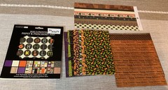 HUGE Halloween Crafting Scrapbooking Lot Paper Fabric Stickers Ribbon Die Cuts