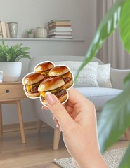 Burger Sliders Die Cut Vinyl Stickers Set Scrapbooking Laptop Waterbottle