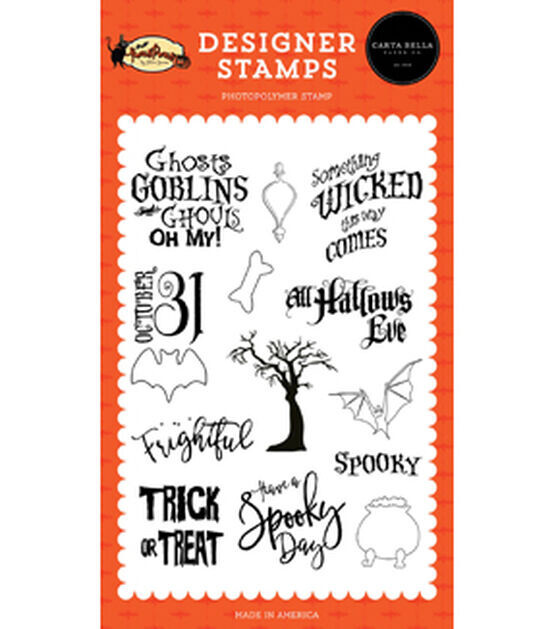 CARTA BELLA – ACRYLIC CLEAR STAMPS – FRIGHTFUL STAMPS