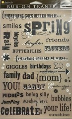 LOT OF 2 SETS DAISY D’S RUB-ON TRANSFERS IMAGES SPRING DESCRIPTIVE WORDS SEASONS
