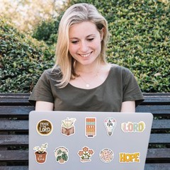 150PCS Christian Bible Verse Stickers, Boho Waterproof Vinyl Jesus Multicolor