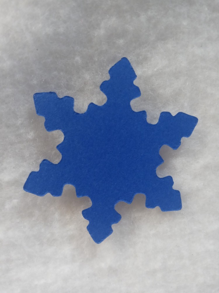 Die Cuts — Blue Snowflakes 1 3/4 Inches Tall — New 12 Count Scrapbooking Embel