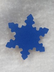 Die Cuts — Blue Snowflakes 1 3/4 Inches Tall — New 12 Count Scrapbooking Embel