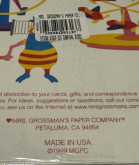 VTG Mrs. Grossman’s Stickers Carnival Amusement Park 2 Sheets 1999 Acid Free NOS