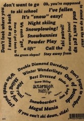 SNOW SKIING Words & Quotes Stickers(25pc)Approx.5″x 7″Scrapbook Mania•Wintertime