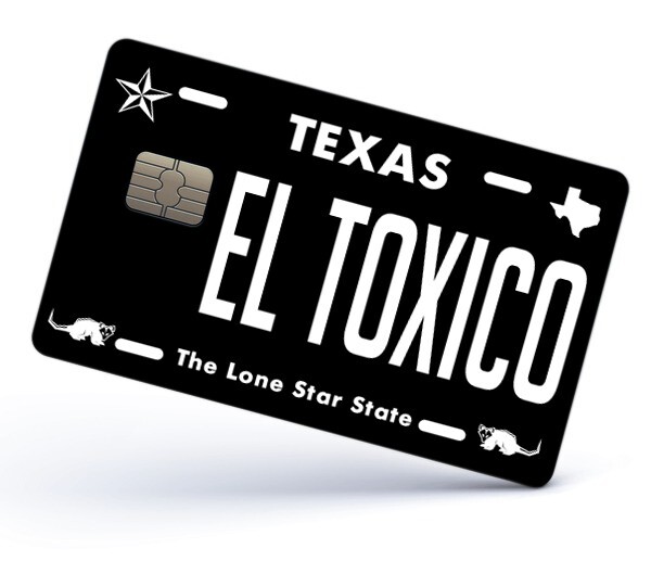 El Toxico Credit Card Skin Cover Vinyl Stickers (4 Pack) Texas Sticker Toxic