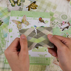 100Pcs Floral Vintage Scrapbook Paper Junk Journal Paper Scrapbook Supplies Kit