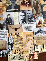 #780 – RARE WILD WEST GUNFIGHTER GAMBLER LAWMEN OUTLAW JUNK JOURNAL KIT 100+ PCS