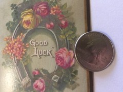 GOOD LUCK Scrappy Chic Vintage Tag(1pc) MAMBI•Victorian•Steampunk •Faded•Florals