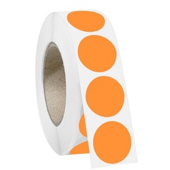 1000 PCS 3/4″ Orange Dot Stickers Round Circle Colored Coding Labels Garage Y…