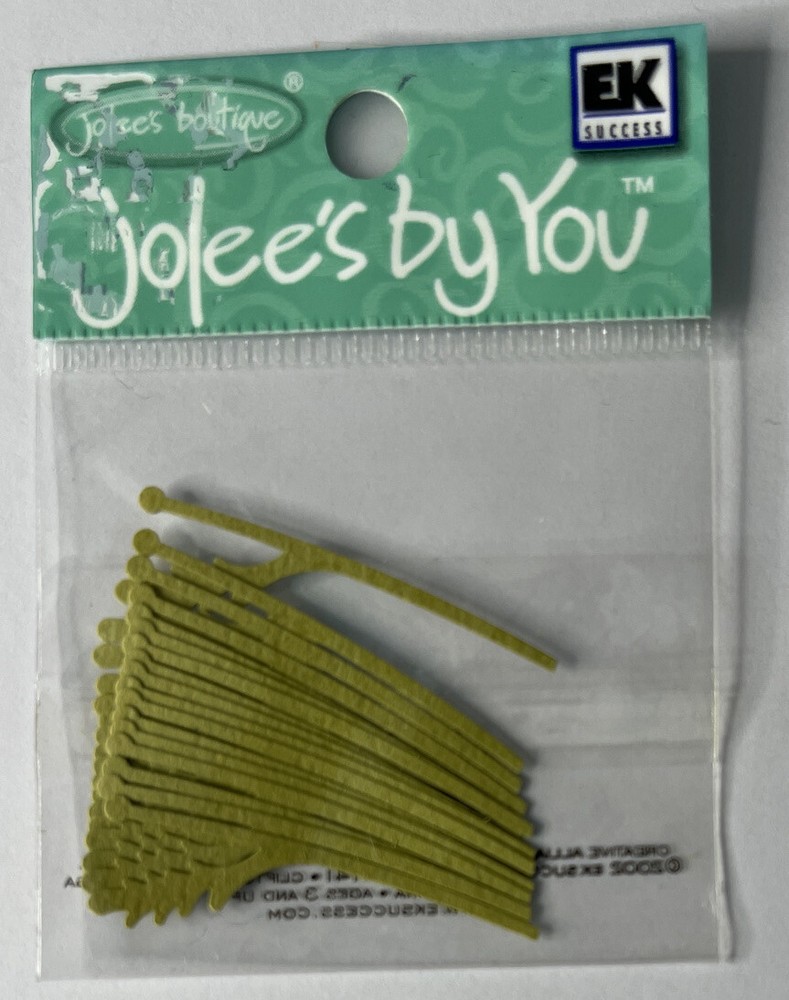 GREEN MID DAISY STEM Die-cut Embellishment(15pc)Jolee’s •Flower•Garden•Leaf•Stem