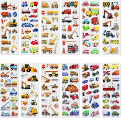 400+ Cars and Truck Stickers for Kids, 24 Sheets Construction Birthday Party Fav