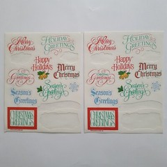 Vintage Hallmark & AGC Holiday Stickers Gold Snowflakes Green Bells Greetings