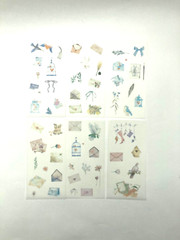 Love Letter Washi Paper Stickers 6 Sheets Scrapbook Junk Journal Collage Cards