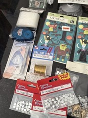 Huge Mixed Scrapbooking Craft Supply Lot K&Co Embellishments Shrink Film NOS
