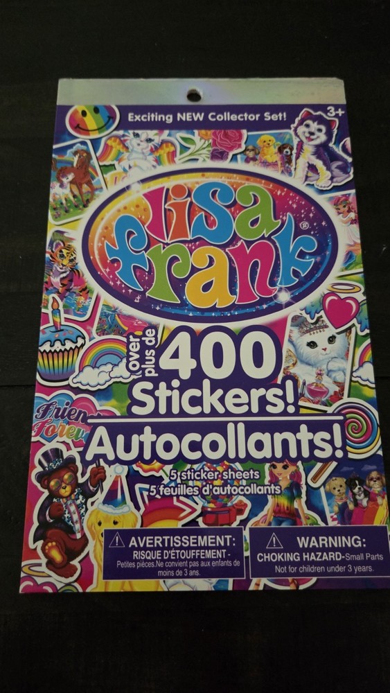 Lisa Frank Over 400 Stickers! 5 Sticker Sheets NEW