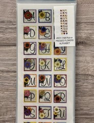 Royal & Langnickel Pressed Flowers Alphabet Rub-On Tranfers Scrapbooking NEW