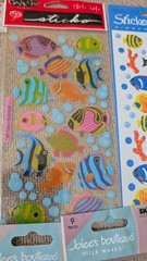Beach Lot Shore Fish Sea Creatures Dolphin Starfish Jolees Sticko Scrapbook Lot
