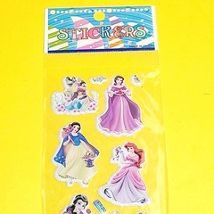 LOT 5x STICKERS SHEETS DISNEY PRINCESS SNOW WHITE CINDERELLA BELLE ARIEL AURORA
