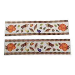 Creative Memories Stickers Fall Harvest Pumpkins Corn Eggplant Leaf Plaid Border