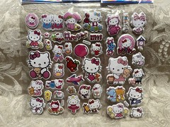 Retro Vintage Look Hello Kitty 3D Bubble Puffy Stickers 3 sets (#25)